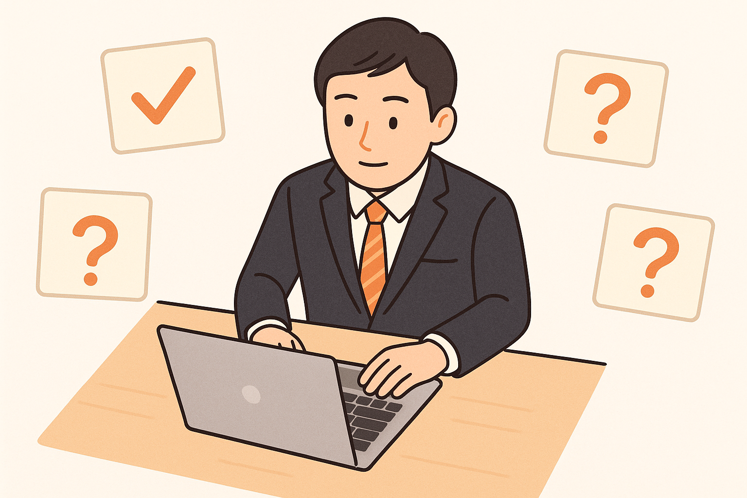 AIと仕事の関係を考える30代のデスクワーク場面